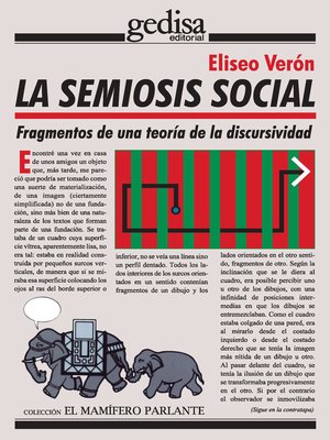 cover image of La semiosis social